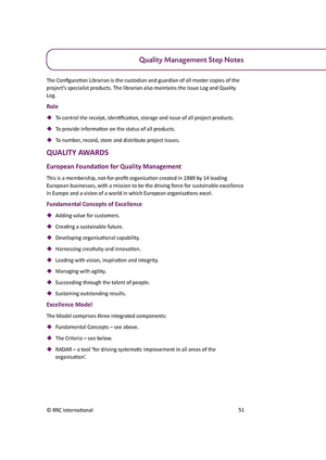 RRC ISO 14001 Courses Reference Guide Sample Quality Management Step Notes Page 1