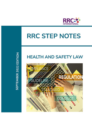 IOSH Managing Safely Reference Guide Sample Health & Safety Law Step Notes Cover