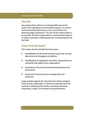 IEMA Certificate in Environmental Management Reference Guide Sample Introduction To ISO 14001 Page 1 600