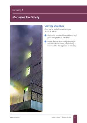 NEBOSH Certificate in Fire Safety Textbook Textbook Unit FSC Page 1