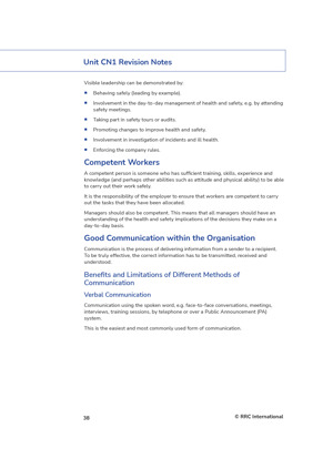 NEBOSH Health and Safety Management for Construction - UK Revision Aids and Material Sample Unit CN1 RG Page 3