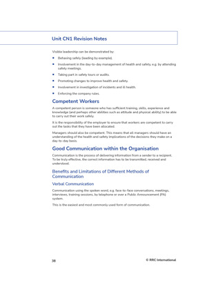 NEBOSH Construction Certificate (UK) Revision Guide Revision Aids and Material Unit CN1 RG Page 3