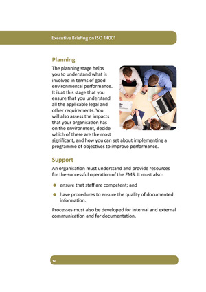 IEMA Certificate in Environmental Management Reference Guide Sample Executive Briefing On ISO 14001 Page 3 600