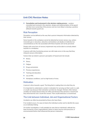 NEBOSH Health and Safety Management for Construction - UK Revision Aids and Material Sample Unit CN1 RG Page 1