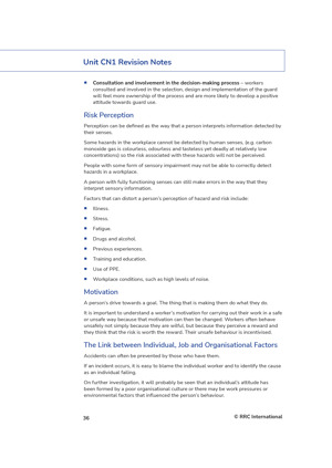 NEBOSH Construction Certificate (UK) Revision Guide Revision Aids and Material Unit CN1 RG Page 1