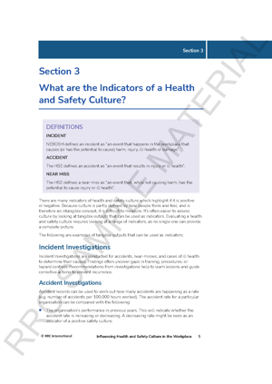 Proqual Level 6 NVQ Diploma Reference Guide Sample Health And Safety Culture Samples Page 4