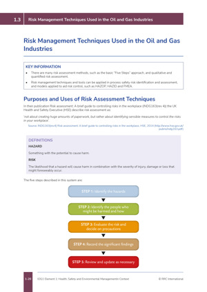 NEBOSH International Technical Certificate in Oil and Gas Operational Safety Textbook Textbook Unit IOG Page 1