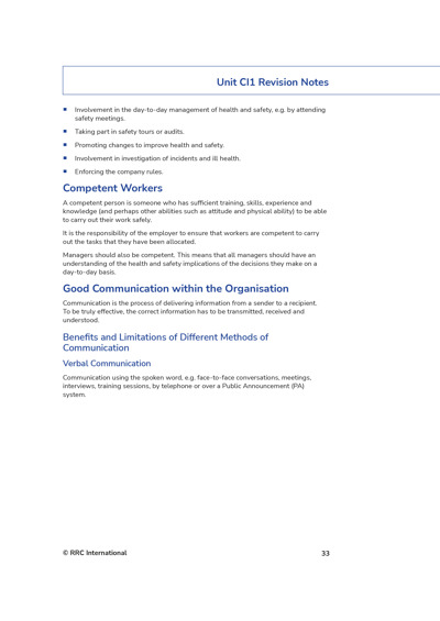 NEBOSH Health and Safety Management for Construction - International Revision Aids and Material Sample Unit CI1 RG Page 3